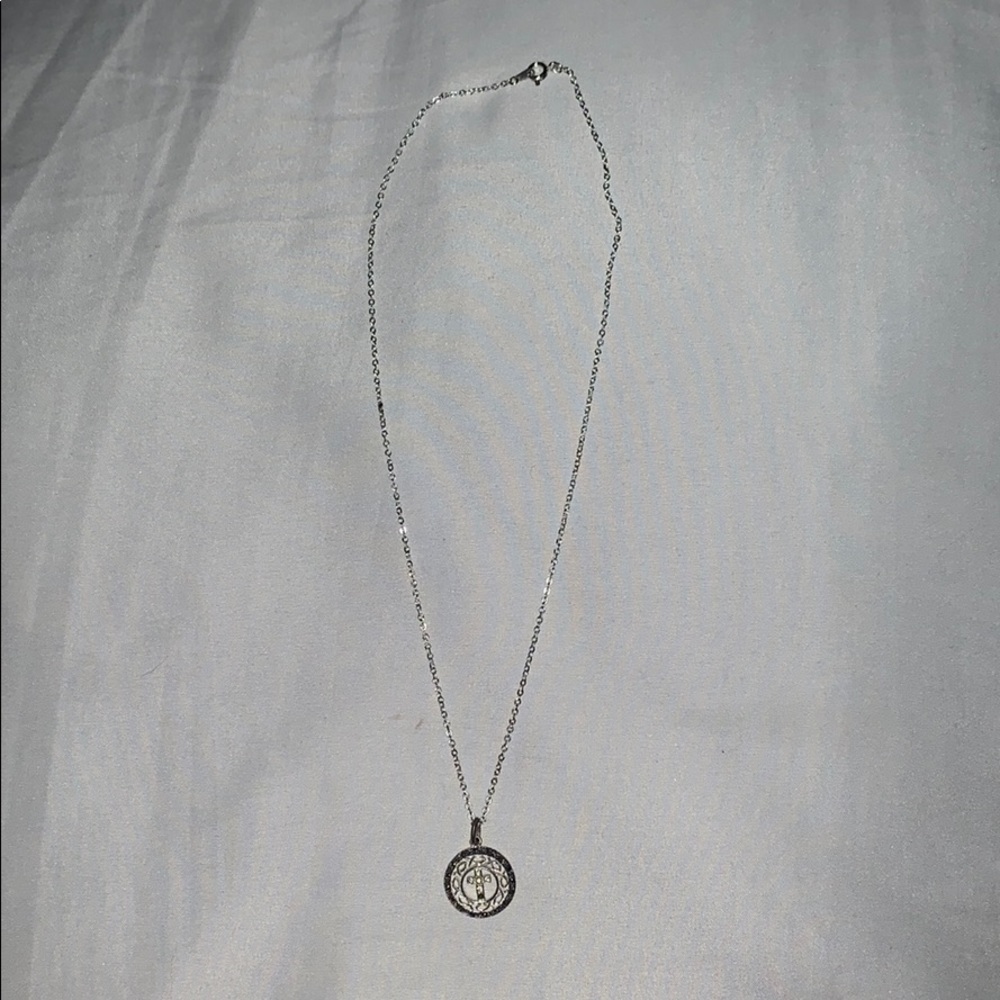 circle cross necklace